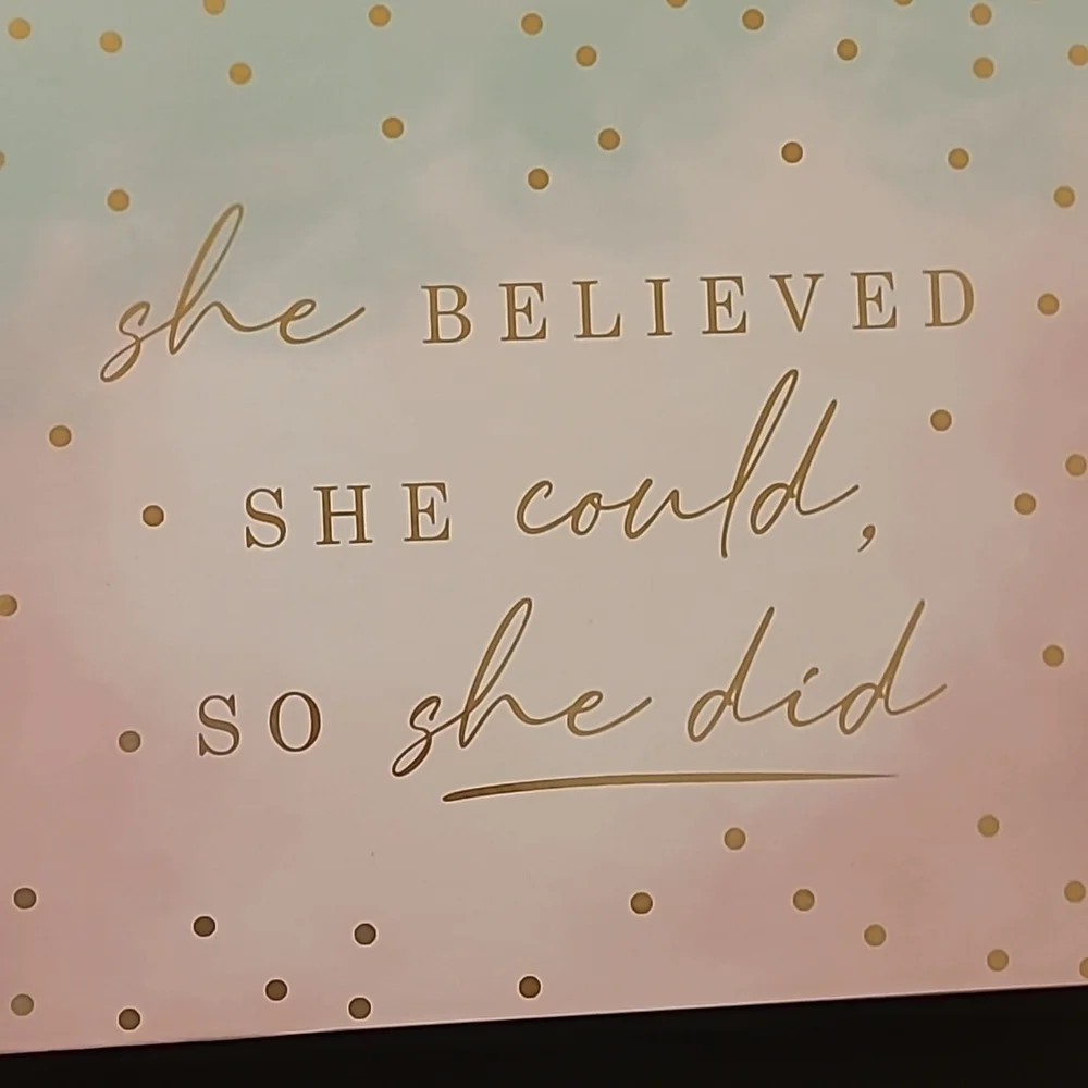 💕NEW Storage Box💕SHE BELIEVED SHE COULD, SO SHE DID💕